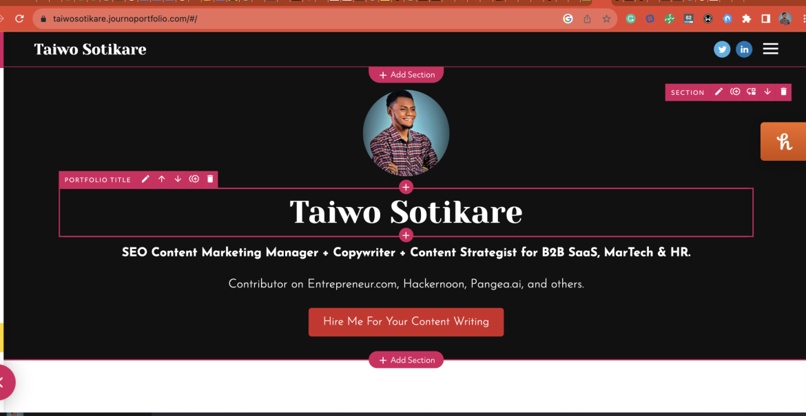 portfolio website for freelance writers and journalists